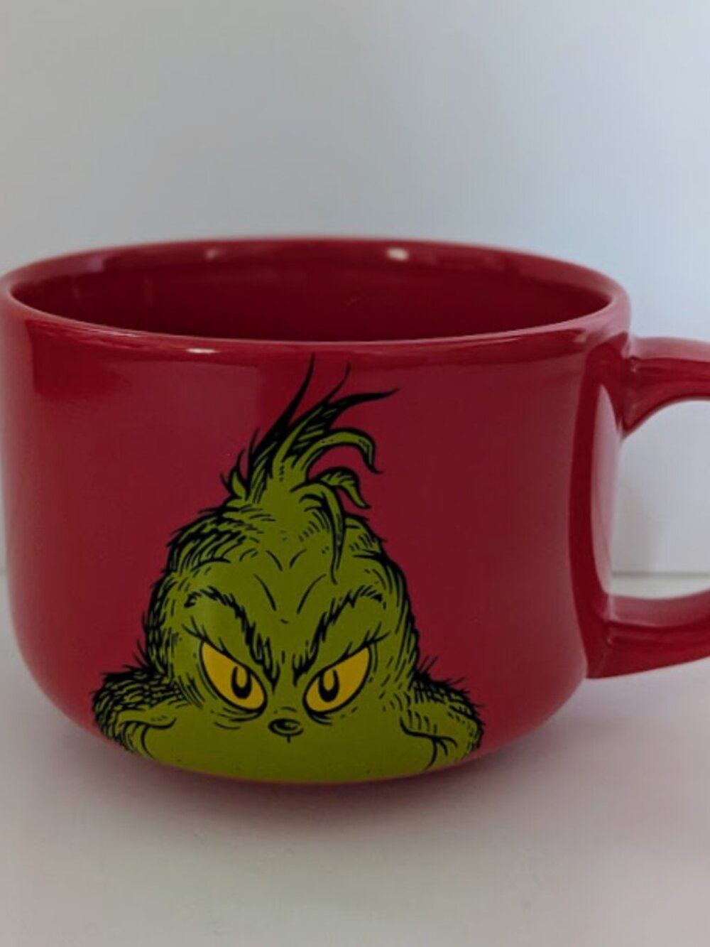 Dr. Seuss The Grinch Large Red Ceramic Christmas Coffee Soup Mug